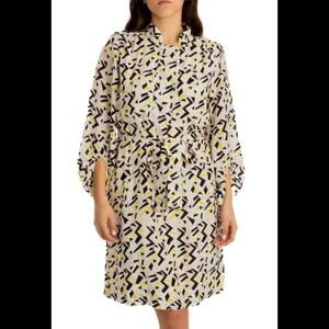 Diane Von Furstenburg Geometric Silk Dress - 8